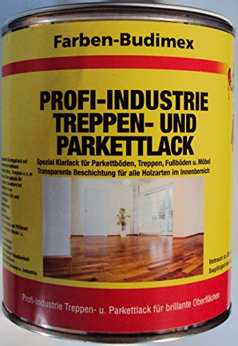Farben-Budimex Profi-Industrie Treppen- u. Parkettlack/farblos/seidenmatt / 2,5 l/für höchste Ansprüche