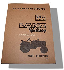 Betriebsanleitung D2416, D2816 Lanz Bulldog