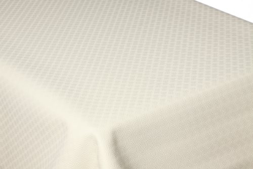 Cream Table Protector, 135cm x 229cm Oval | Heat Resistant, Wipe Clean, Felt Backed, Water Resistant, Keeps Tables Scratch Free