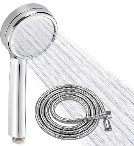 Duschkopf, HAUSEIGEN Handbrause regendusche druckerhöhend Duschbrause mit 1,5m Edelstahl Schlauch und Teflonband für Baden und Spa
