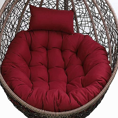 CFMZ Sitzkissen HäNgesessel XXL, HäNgesessel Polsterauflage Rund, HäNgesessel Kissen Outdoor, Waschbar Dick HäNgender Korb Sitzkissen Bezug, Komfortabel Wicker Stuhlkissen CushionWine Red