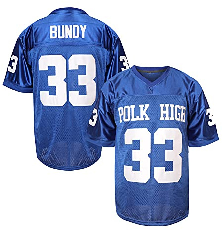 Al Bundy 33 Polk High Football Jersey for Men S-XXXL Blue