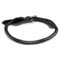 Monkimau Halsband Hund echt Leder Hunde Halsbänder schwarz rund geflochten Lederhalsband verstellbar Dog Collar Hundehalsband (M: 12mm x 55cm)