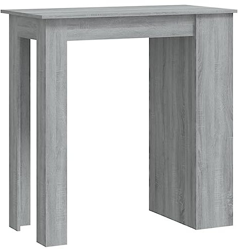 vidaXL Bartisch mit Regal Bartresen Stehtisch Tresentisch Bistrotisch Küchentisch Loungetisch Tisch Sonoma-Eiche Grau 102x50x103,5cm Holzwerkstoff