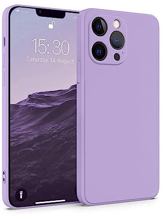 MyGadget Cover per iPhone 13 Pro Max - Custodia Protettiva in Silicone Morbido – Case TPU Flessibile - Ultra Protezione Antiurto & Antiscivolo Violetta