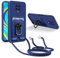 JMstore Funda Silicona Cuerda Compatible con Xiaomi Redmi Note 9S/Note 9 Pro/9 Pro MAX,Protección de la cámara Funda, Anillo Soporte magnético de Hierro+Ranura para Tarjeta-Azul