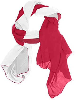 Schwarz / Orange kariert, lang, für Damen, weich, modisch, leicht, Chiffon, Seidenschals, Texas-Flaggen