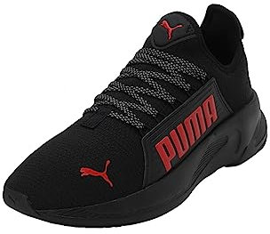 PUMA Herren Softride Premier Slip-on Straßen-Laufschuh, Schwarz für alle Zeiten, Rot, kühles Dunkelgrau, 41 EU