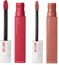 Maybelline New York SuperStay Matte Ink Lippenfarbe Farbe 65 Seductress + SuperStay Matte Ink Lippenfarbe Farbe 80 Ruler - 2 Lippenstifte mit Spitzen-Applikator