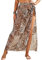 Damen Sarong Pareo für Strandurlaub, Lange Strandkleid Sommer Bikini Cover Up Chiffon Badeanzug Wickelrock Strand Rock Frauen Mädchen Side Strappy Sarong Strandrock Strand Wear Cover (Leopardenmuster)