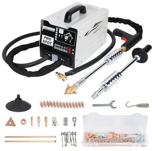 RALBIL Spotter Saldatore Estrattore Dent Puller Machine 110V 1800Watt Spotter per Tinsmith, 6 modalità 3500A Macchina di Riparazione Dent, Kit di Riparazione Dent Spot nei Pannelli Auto