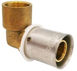 Coude adaptateur PER à sertir - cuivre (16-16)