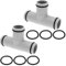 SG Store 2Pcs T-Shaped Hose Connector Fit for 32mm Diameter Water Pipe Interface Swimming Pool Hose Connector Water Pipe Extension Joint Grey