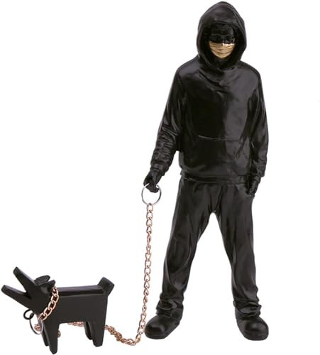 Marimor skulptur deko modern - Freundschaft Zwischen Hund Und Menschen, Dekoration, Statuen, dekoartikel, herzerwärmendes Geschenk für Hundeliebhaber.(Schwarz)