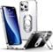SHIELDS UP for iPhone 12 Pro Max Case with Stand, Phone Case Clear with Double Ring Holder【Adjustable & Fodable】 Shockproof Protective Cover for iPhone 12 Pro Max 6.7 inch - Clear