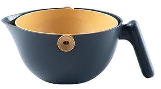 Schevem Küchensieb, Schüssel-Set,Drehsieb Siebkorb Kippbares Sieb herausnehmbar 2 tlg. Nudelsieb Abtropfsieb Obst Gemüse Waschschüssel doppellagige Schüssel mit Griff (Dunkelblaun/Orange)