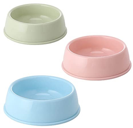 BHFYOB Plato de plástico para alimentación de alimentos, cuencos de agua para perros y para suministro de alimentos de plástico, cuenco de agua, comedero de práctica