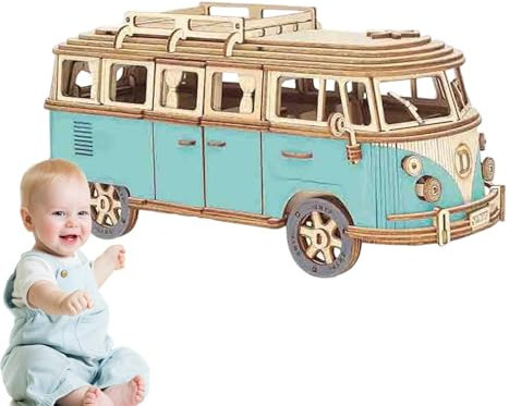 Bus-Modellbausatz, Bastelsatz, Puzzle-Set, Reisebus für Kinder und Erwachsene