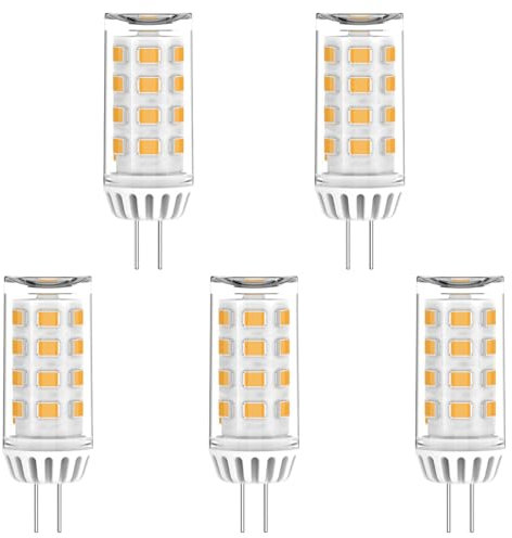 wossluck G4 LED 230V 3W Warmweiß 3000K 300LM Ersatz für 30W Halogenlampen, LED Stiftsockel G4, 5er Pack