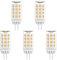 wossluck G4 LED 230V 3W Warmweiß 3000K 300LM Ersatz für 30W Halogenlampen, LED Stiftsockel G4, 5er Pack