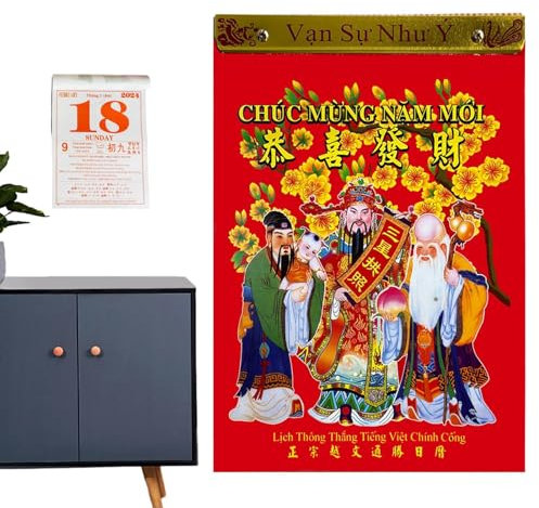 Vietnamesischer Wandkalender 2025 - Asiatischer Vietnamesischer Kalender, Neujahrs-Schlangenplan - Das Jahr Der Schlange Tageskalender Vietnam Abreißkalender Für Zuhause