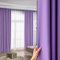 NINGBAI Blickdichte Vorhänge mit Ösen Gardinen 80 x 220 cm Isolierend Kälteschutz Sonnenschutz Modern Schlaufenschal/Ösenschal Vorhang für Wohnzimmer, Lila