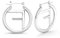 Mitte Creolen Silver,316L Edelstah Silber CC Ohrringe für Frauen,Buchstabe F Ohringe Damen,Wasserfest Hypoallergen Hoop Earringe for Women,Dupes,Ideal Geschenk für Frauen,Mode Schmuck