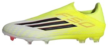 adidas Unisex F50 League Laceless Firm Ground/Multi Ground Football Boots, Team solar Yellow 2/core Black/Lucid red, 39 1/3 EU