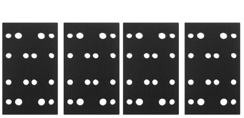 Cuscinetti abrasivi in schiuma da 80 x 133 mm, 4 pezzi, con gancio e anello, cuscinetti in spugna morbida per levigatrice Festool RTS 400, RS 400, RTSC 400