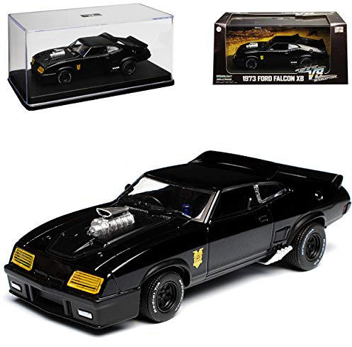 alles-meine.de GmbH Ford XB Falcon Tuned Version Mad Max II 2 Black Interceptor Schwarz 1973 1/43 Greenlight Modell Auto mit individiuellem Wunschkennzeichen