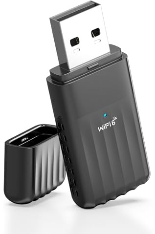 WONLINK WLAN Stick, USB WLAN Adapter, Wireless USB Adapter WiFi Dongle mit WiFi 6 (802.11ax) 900 Mbit/s Dual Band, Integrierte Antenne, Bluetooth 5.3, MU-MIMO, WPA3, kompatibel mit Windows 10/11