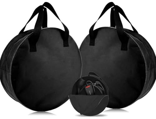 2 Pcs Camping Cable Organiser Bags, Waterproof Large Capacity Storage Bag | Polyester, Heavy Duty with Handle EV Charging Cables Storage Bag for Car Caravan and Campervan
