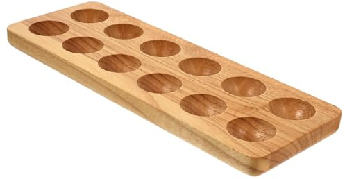 Holz Eierhalter für Kühlschrank, Doppelte Reihe zur Eieraufbewahrung | Praktischer Schutz und Ordnung, Schlichtes Design, 1 Stück für Küche und Lagerung