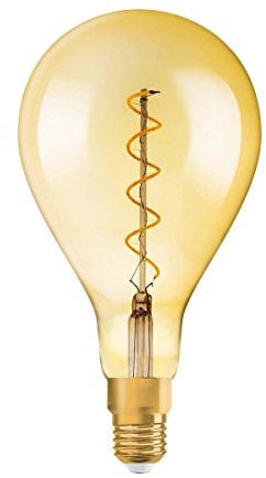 Osram Vintage Edition 1906 Ampoule LED à Filament Spirale - Culot E27 - Forme Spéciale Standard 160mm Big Shape Or Ambrée - Blanc Chaud 2000K - 5W - (Équivalent 28W) - 29 x 16 x 16 cm