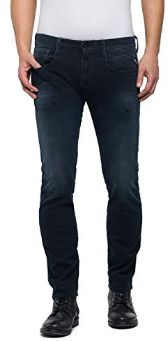 Replay Herren Anbass Hyperflex + Slim Jeans, Blau (Dark Blue 7), 31W / 34L