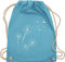 Turnbeutel Rucksack - Sprüche Statement - Pusteblume Löwenzahn - Unisize - Hellblau - beutel mama mit aufschrift vögel stoffbeutel sportbeutel aus stoff bedruckt statements blume beuteltasche