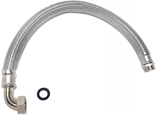 DAMBAT / IBO Flexschlauch, 1 1 Zoll DN25, Länge 70cm, Silber, Kunststoff, Hardware-Schlauch, Tubing, für 80L Druckkessel Hauswasserwerk