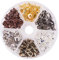 PandaHall Elite 96pcs 6 Farben Messing Clip-on Ohrring Konverter Komponente mit Easy Open Loop für nicht durchbohrte Ohren