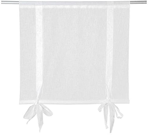 Raffrollo Faltrollo Sichtschutz | Natur | 80x130 cm | Polyester