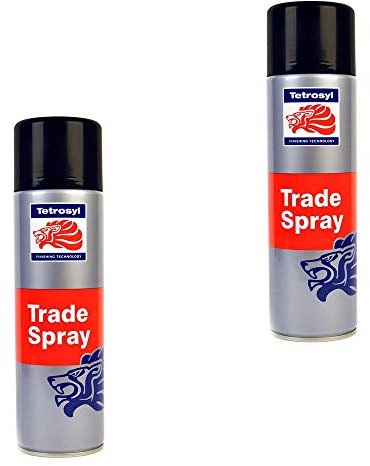 Tetrosyl ATS013 Trade Spray Paint Satin Black 500ml x 2