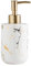 Ffshop Distributeurs de Savon et de Lotion Distributeur de Savon en céramique Distributeur de Savon en marbre Mat, Motif tête de Ressort doré (10 oz) (Color : White)