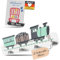 Kindsblick® Lokomotive Kindergarderobe in Mintgrün inkl. niedlichem A4 Poster - Garderobe Kinder Edition mit 4 Haken - Wunderschöne Kinder Garderoben Deko - Kinder Garderobe Maße (38 x 15 x 1 cm)