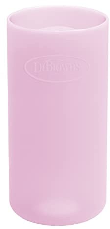 Dr. Brown's Manchon étroit 100% silicone pour biberon, rose, 237 ml