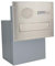 F-042 Edelstahl Mauerdurchwurf Briefkasten mit Klingel & Sprechsieb (Tiefe: 27-40,5 cm) - LETTERBOX24.de