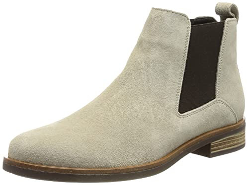 Clarks Memi Top, Stivali Chelsea Donna, Sabbia camoscio, 37 EU