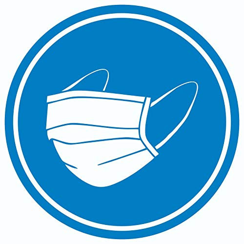 Mundschutz tragen Aufkleber Kreis Ø500mm