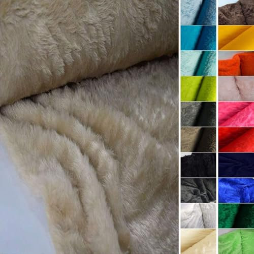 StoffBook BÄRCHENFELL TEDDYFELL FELL STOFF FELLIMITAT (Camel, 50x75cm)