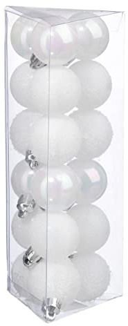 Hogar y Mas Bolas DE Navidad Blancas Set 18 Ø3CM