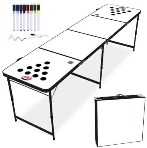 MBP My Beer Pong Tavolo da gioco per feste fai da te | + 6 palline | Qualità premium | ideale per giardino e festival | antigraffio e impermeabile | da dipingere