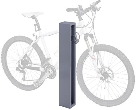 Mendler Fahrradbügel HWC-J80, Fahrradständer Anlehnbügel, verzinkter Stahl Outdoor-pulverbeschichtet 87x10x13cm - grau